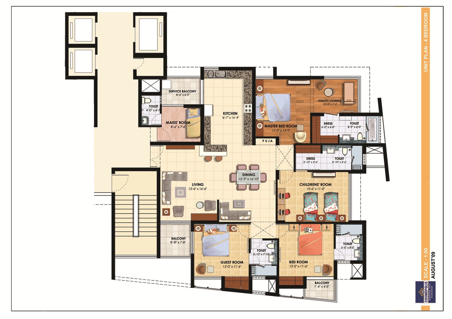 Ready to move 3 BHK Residential flat for sale in Dumduma, Bhubaneswar